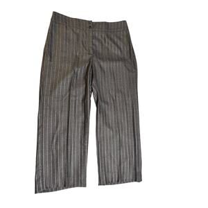 Armani Collezioni Pinstripe Wool-Blend Pants – Women’s Size 16 (52 IT)